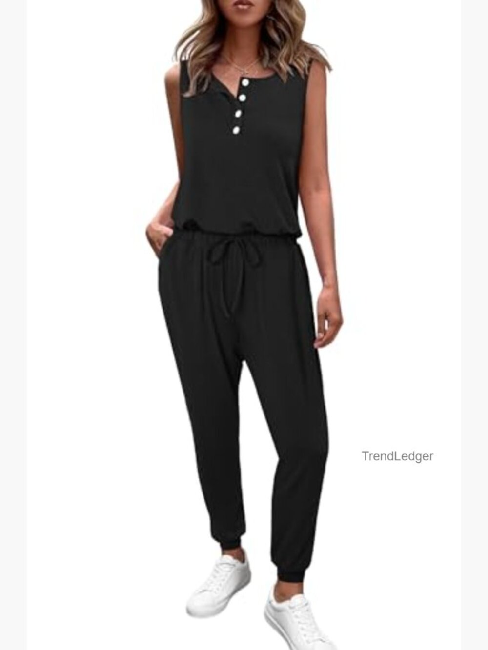 Sleeveless Tank & Jogger Pant Set - S-XXL Loungewear - Picture 4 of 6